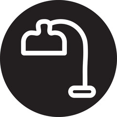 electronic furniture home household interior lamp icon