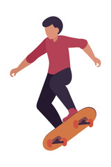 Fototapeta na wymiar skater man with skateboard