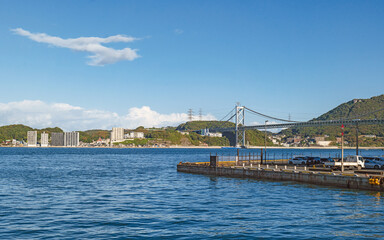 北九州 関門橋と関門海峡の風景