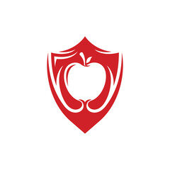 Apple Shield Business Logo Design