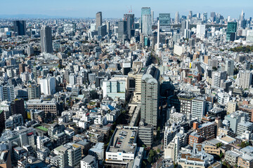 Fototapeta premium 東京恵比寿の高層ビルから望む都市景観