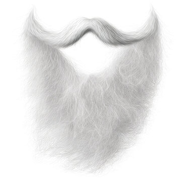 White lush beard Santa claus 