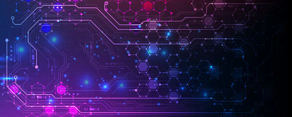 Abstract background image of circuit board concept and high tech world