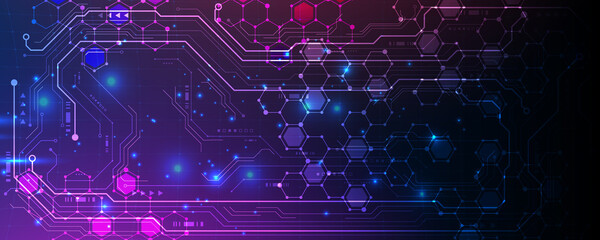 Abstract background image of circuit board concept and high tech world