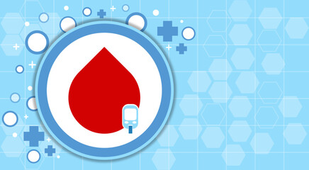 World diabetes day, background with world map, 14 november.