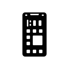 Black solid icon for apps