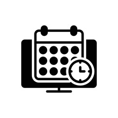 Black solid icon for availability