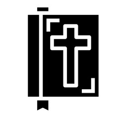 Obraz premium bible glyph icon style
