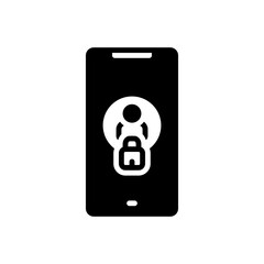 Black solid icon for restricted