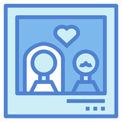 photo two tone icon style