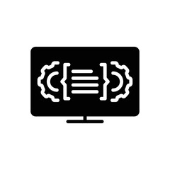 Black solid icon for compile