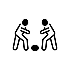 Black solid icon for encountered