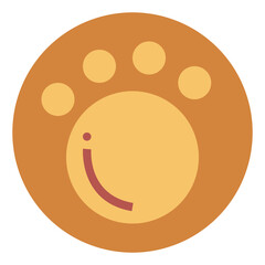 animal trail flat icon style