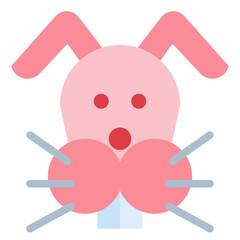 rabbit flat icon style