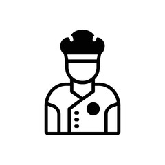 Black solid icon for baker