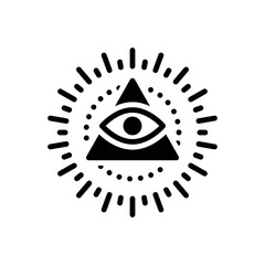 Black solid icon for providence