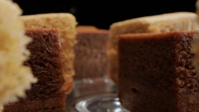 Lush fresh homemade biscuits baked at close range.