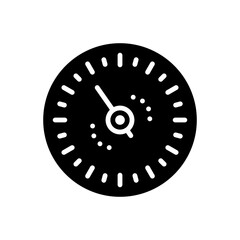 Black solid icon for gage
