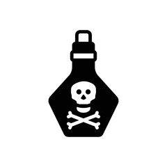 Black solid icon for poison