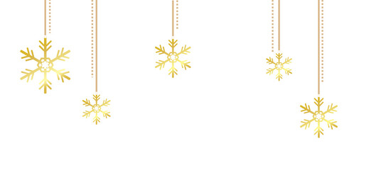 gold snowflake mobile.