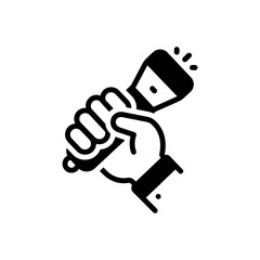 Black solid icon for handheld