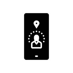 Black solid icon for trace