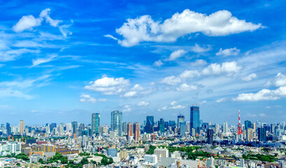 Fototapeta na wymiar 東京風景 2022　都心高層ビル群