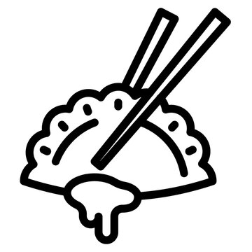 Gyoza Line Icon