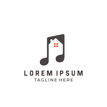 House music logo icon design, house music logo