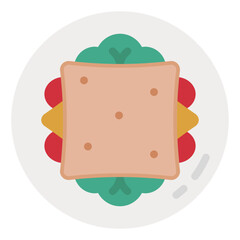 sandwich flat icon