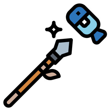 recommend clip art: spear filled outline icon style