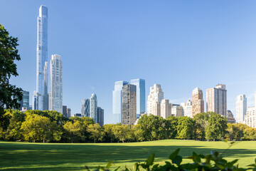 Fototapeta premium Manhattan skyscrapers and Central Park
