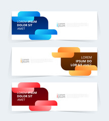 Geometric banner design with Vector presentation template.