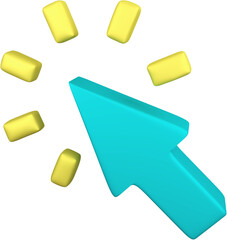 Arrow 3D icon illustration.