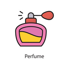 Perfume  Vector Filled Outline Icon Design illustration. Love Symbol on White background EPS 10 File