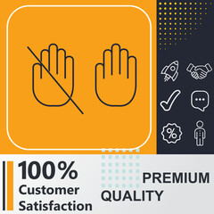 Touch set icon. Social media sign. Vector illustration