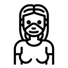 Lady female young girl cute female mask