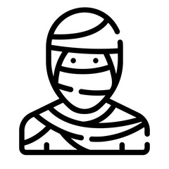 mummy line icon