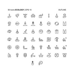 Ecology theme icon suitable for app, web or additional decoration in your project