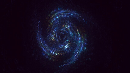 3D rendering abstract round light background