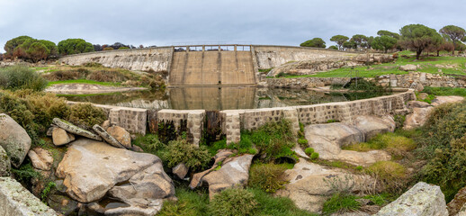 Dam at Becedas river in Avila. Spain
