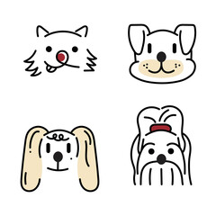 Fototapeta premium Dogs cartoon character set