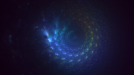 3D rendering abstract round light background