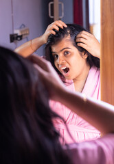 Hair loss Indian woman