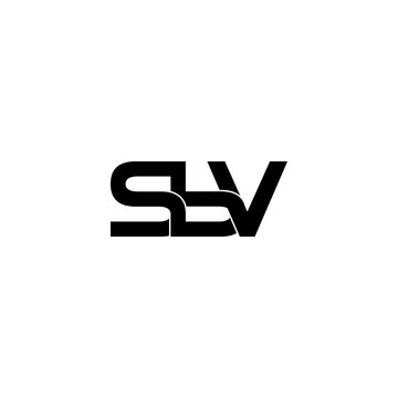 sbv letter initial monogram logo design