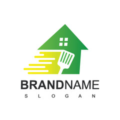 Restaurant Logo Design Template, Fast Food Symbol