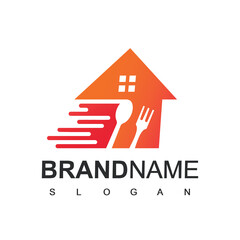 Restaurant Logo Design Template, Fast Food Symbol