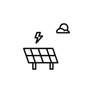 Solar Power Theme Icon Suitable For App, Web Or Additional Decoration In Your Project