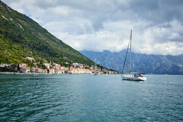 Fototapeta premium luxury yacht in the sea