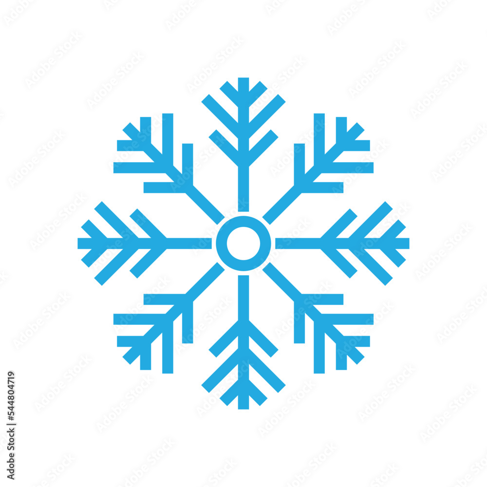 Poster snowflakes icon and symbol ilustration